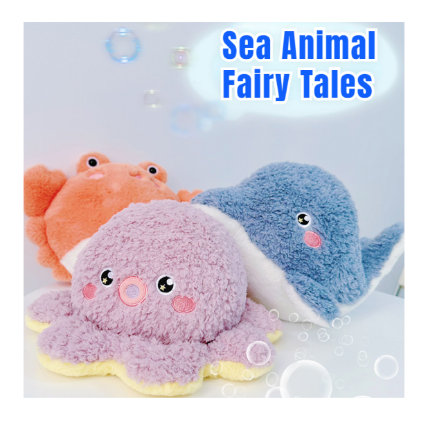 23cm Sea Fairy Tales Animal Dolphin Octopus Crab Plush Doll Kawaii Stuffed Plushie toys