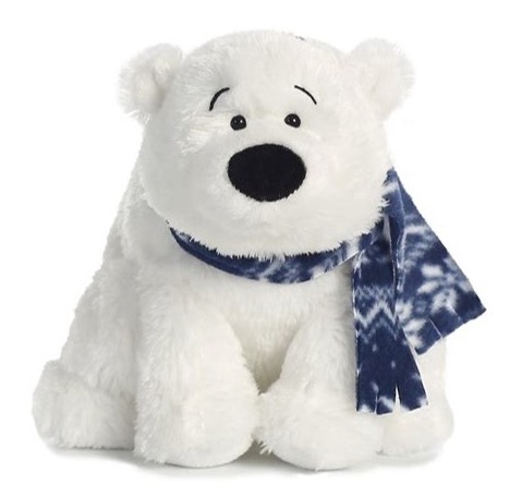 Strong Custom Aurora World Icy Bear Plush Polar Bears With Scarf Stuffed Toy