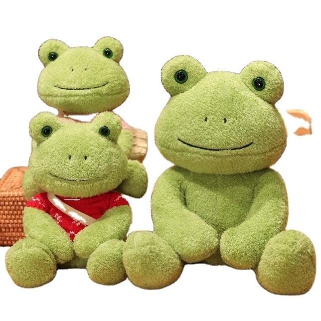 Smile Frog Plush toy Personalized Baby Stuffed Animals Plush Frog Soft Toys Custom Big Frog Plush Doll