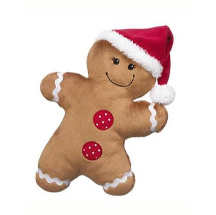 Large Size 45 CM Gingerbread Man Stuffed Plush Dog Toys Big Head Stuffed handmade christmas toys gingerbread