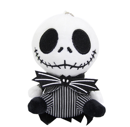 The Nightmare Before Christmas Skeleton Skull Plush Doll Stuffed Toy Pendant Halloween Gift for Children