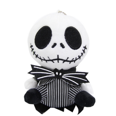 The Nightmare Before Christmas Skeleton Skull Plush Doll Stuffed Toy Pendant Halloween Gift for Children