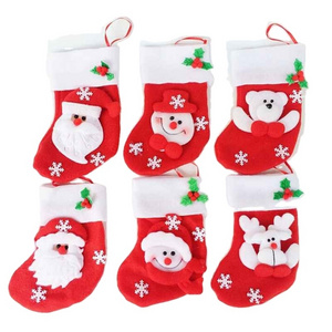 Santa  Christmas Stocking Filler Sock Christmas Tree Hanging Ornament Gift Bag Christmas Decoration for Home