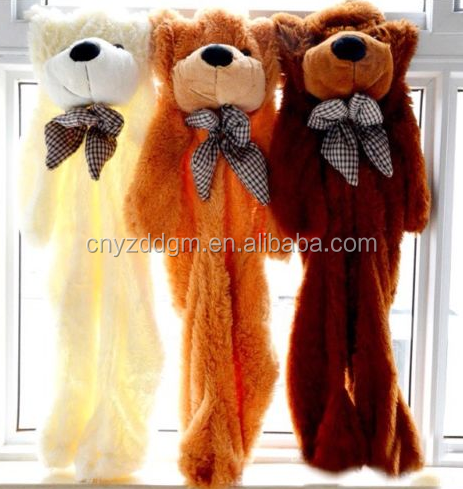 Giant teddy bear skins/unstuffed plush animal skins/ unstuffed bear skins