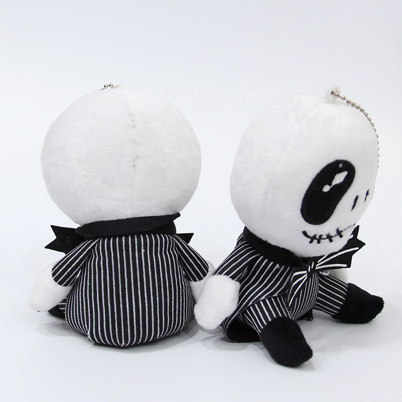 The Nightmare Before Christmas Skeleton Skull Plush Doll Stuffed Toy Pendant Halloween Gift for Children