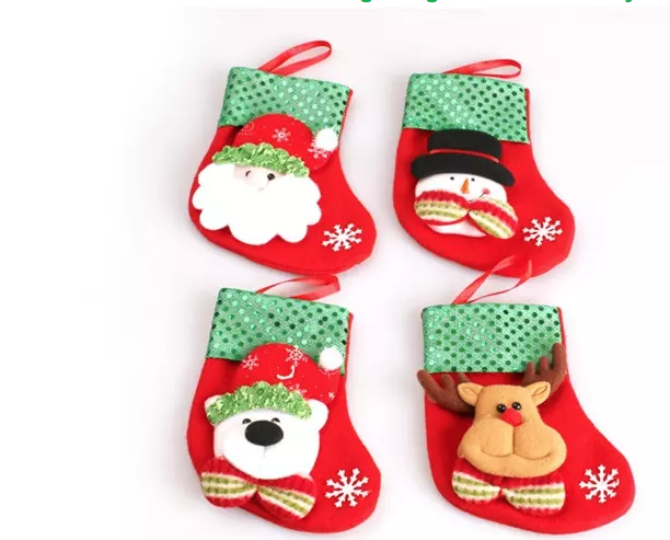 Santa  Christmas Stocking Filler Sock Christmas Tree Hanging Ornament Gift Bag Christmas Decoration for Home