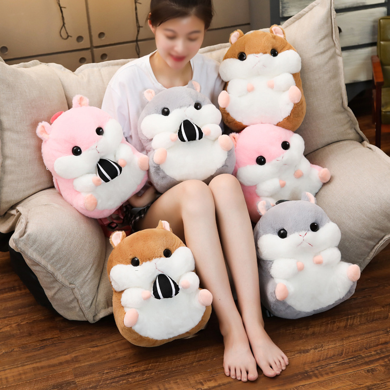 Factory hot sale cute hamster cartoon fashionable plush stuffed backpack for girls