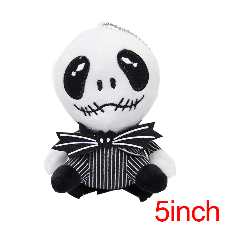 The Nightmare Before Christmas Skeleton Skull Plush Doll Stuffed Toy Pendant Halloween Gift for Children