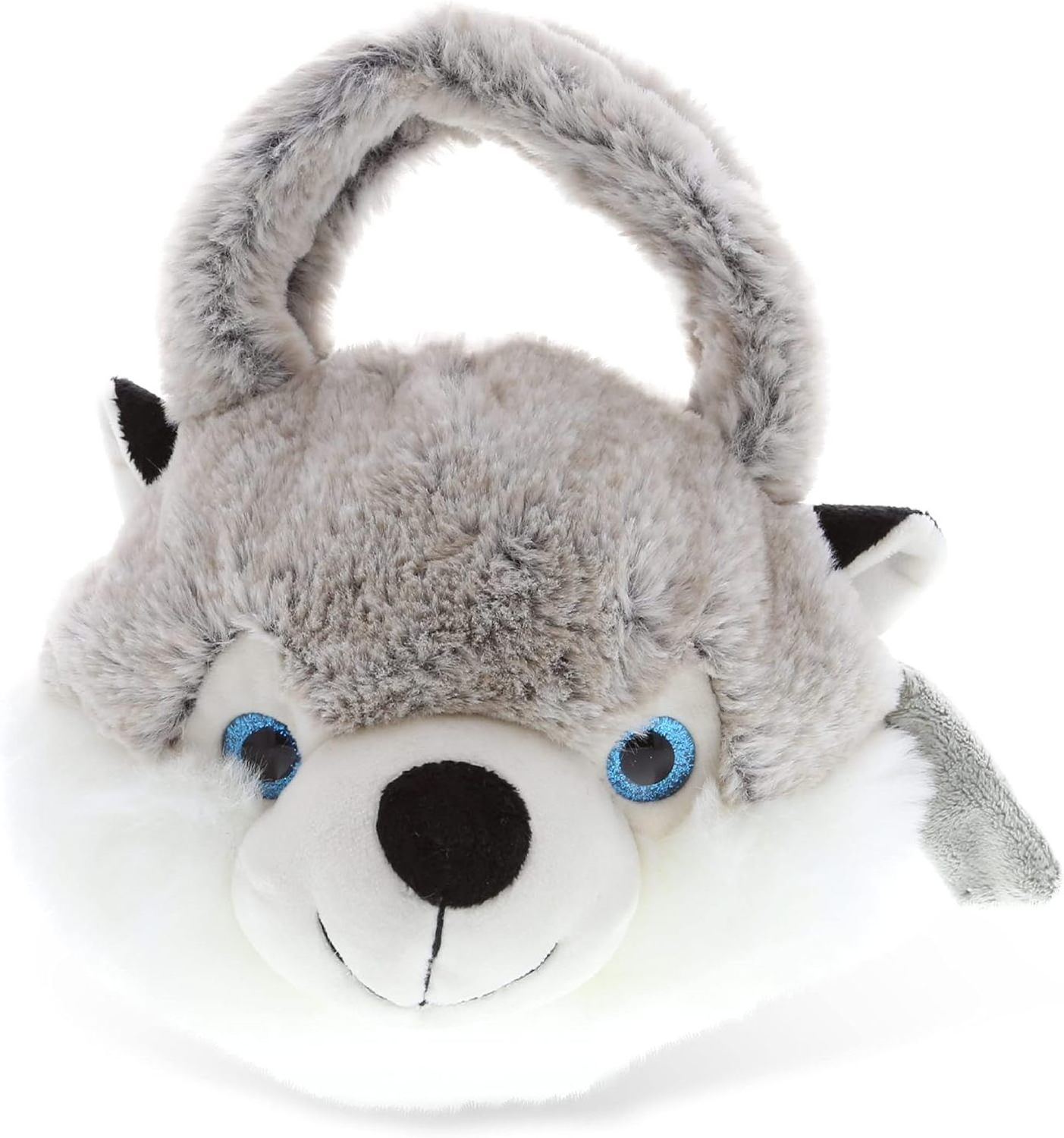 New Design Super Soft Fluffy Husky Panda llama Plush Purse Handbag Kids Stuffed Animal Shape plush Handbag Toy