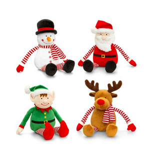 Customized Christmas Decoration Reindeer Santa Claus Elves Christmas Plush Toys With Long Arm