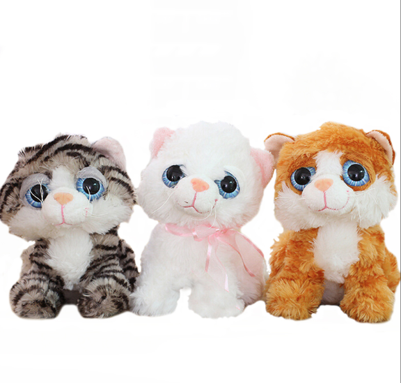 promotion plush big eyes cat toys stuffed cat toys