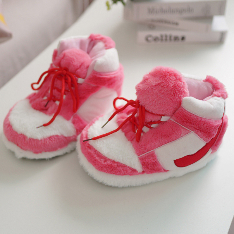 Custom Winter Yezzy Sneaker- Slipper Plush Women's Fuzzy Warm Sneaker Slipper One Size Fits All