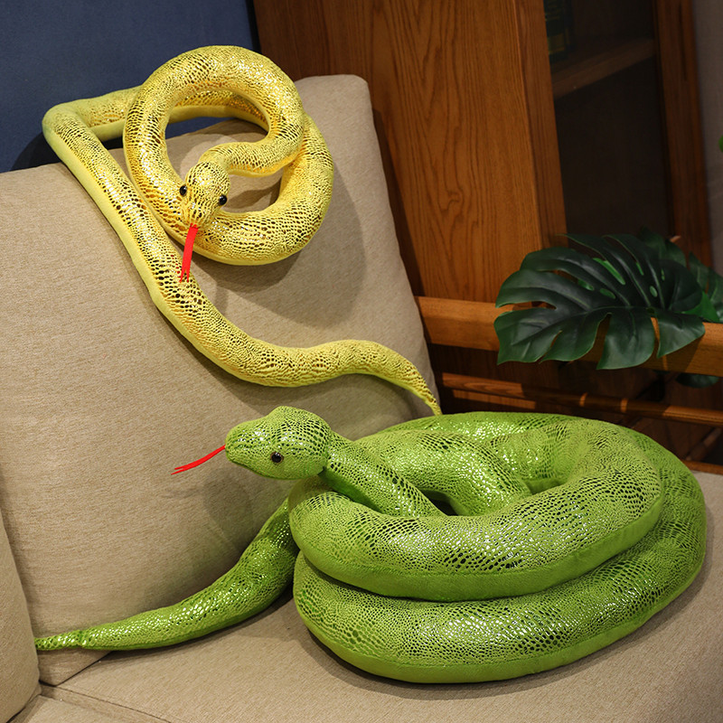 Realistic Lifelike Long Stuffed Plush Snakes Cobra Snake Plush Toy