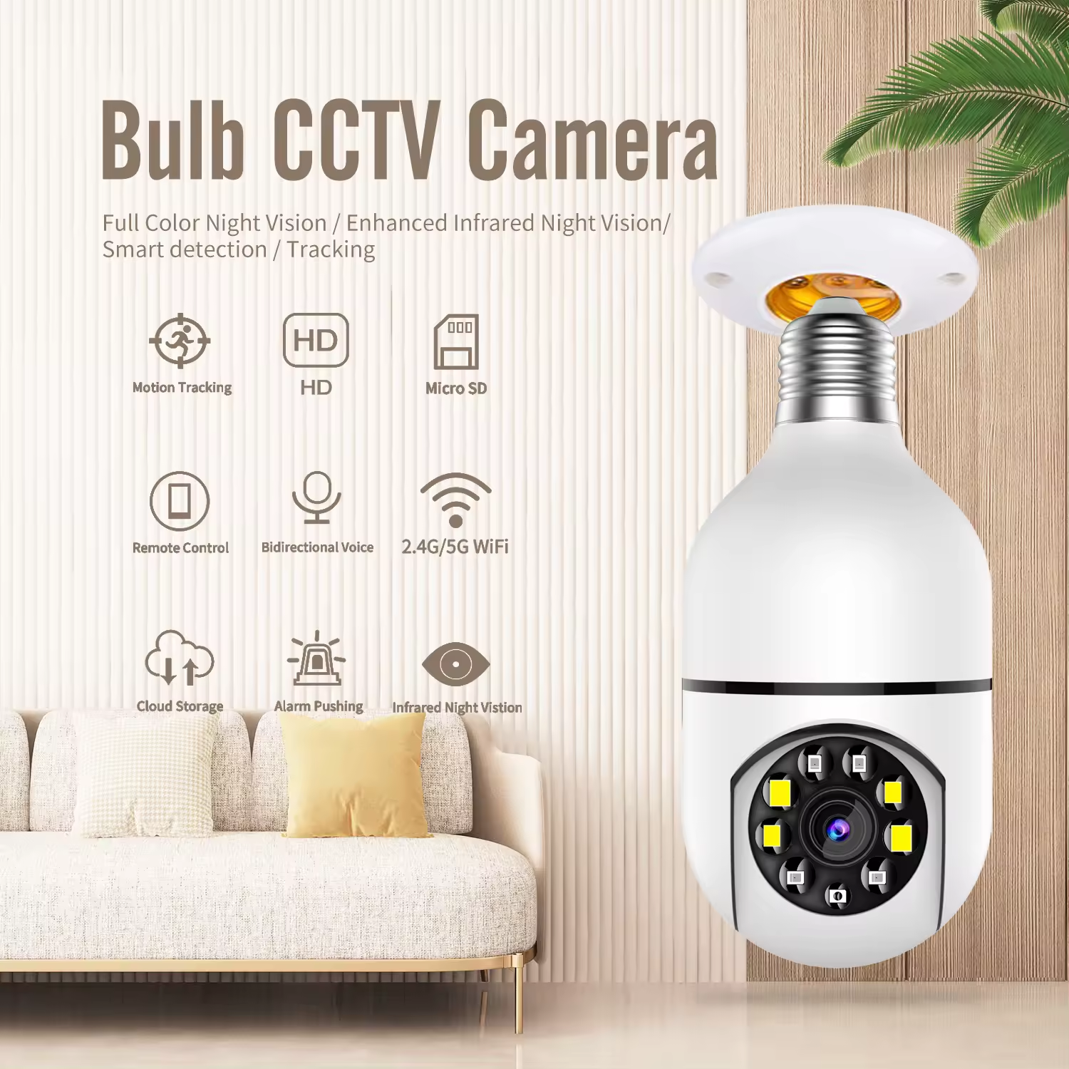 IP Cloud Camera KW-200 Day Night Vision CCTV Security Camera Cheapest 1080P HD Lights WIFI Power Sensor Storage Zoom Card