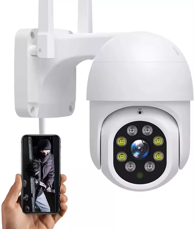 Outdoor Speed Dome Wireless Camera Smart AI Human Detected Auto Tracking Two-way Audio Record HD 2MP PTZ WiFi IP Camera