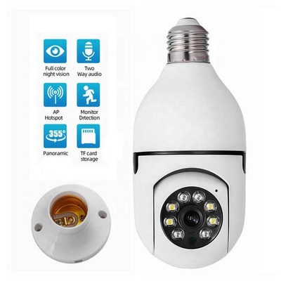 Wholesales E27 Bulb CCTV IP Camera Full HD 1080P wifi Night Vision Full Color Automatic Tracking Digital Indoor Surveillance