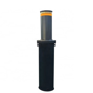 Security barrier retractable crash-rated security bollards for driveway vehicle access control