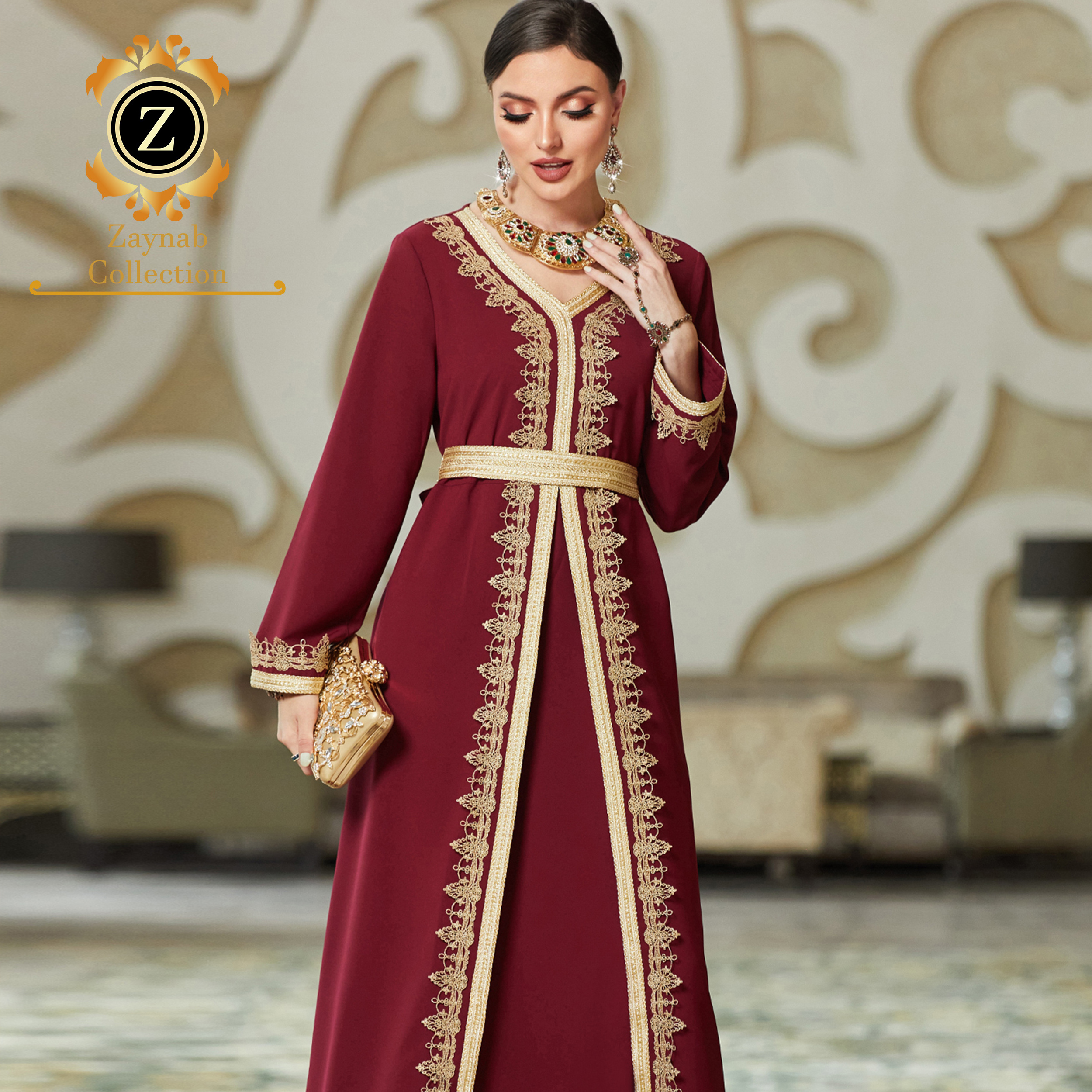 Zaynab Women Abaya Muslim Dresses Wholesale Kaftan New Model Dubai Abaya Women Muslim Dress Dubai Dresses Women Muslim Abaya