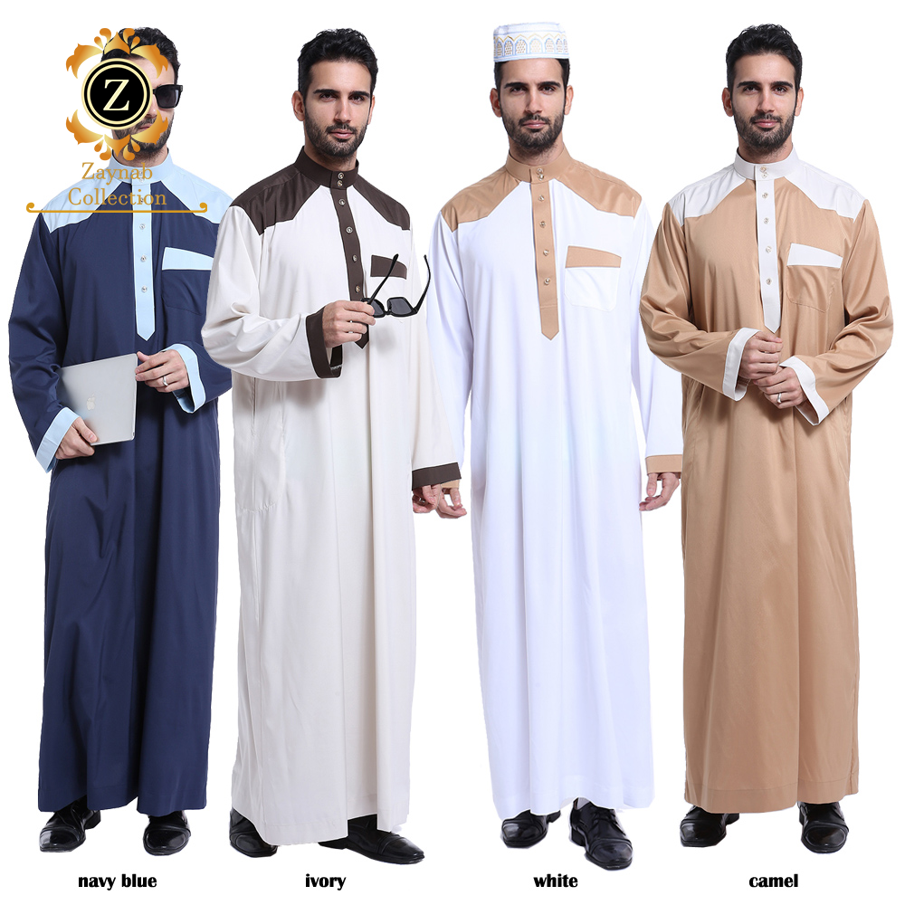 Zaynab Man Thobe Islamic Man  Homme Complet Musulman Moroccan Man Jubba Arab Fabric Thobe