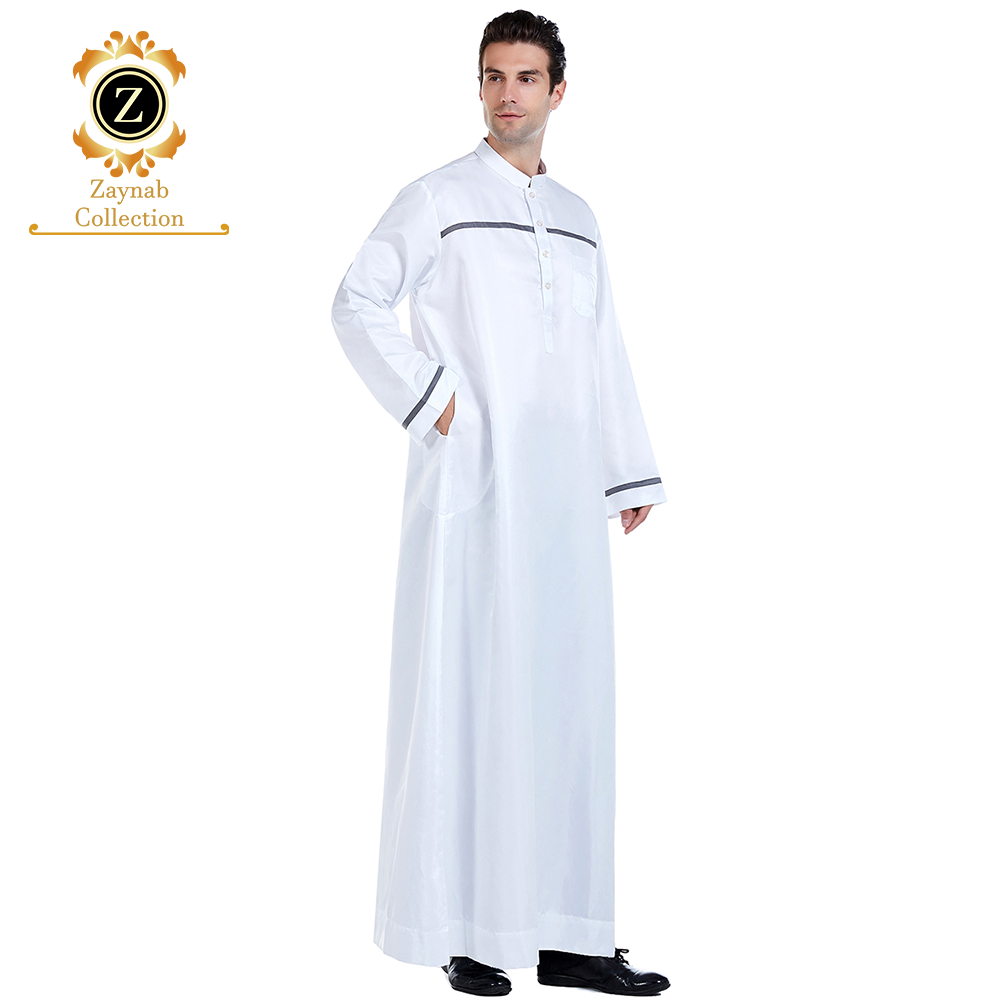 Zaynab Man Thobe Winter Design  Supplier Dubai Jubba Mans Islamic Man Wear  Moroccan Thobe