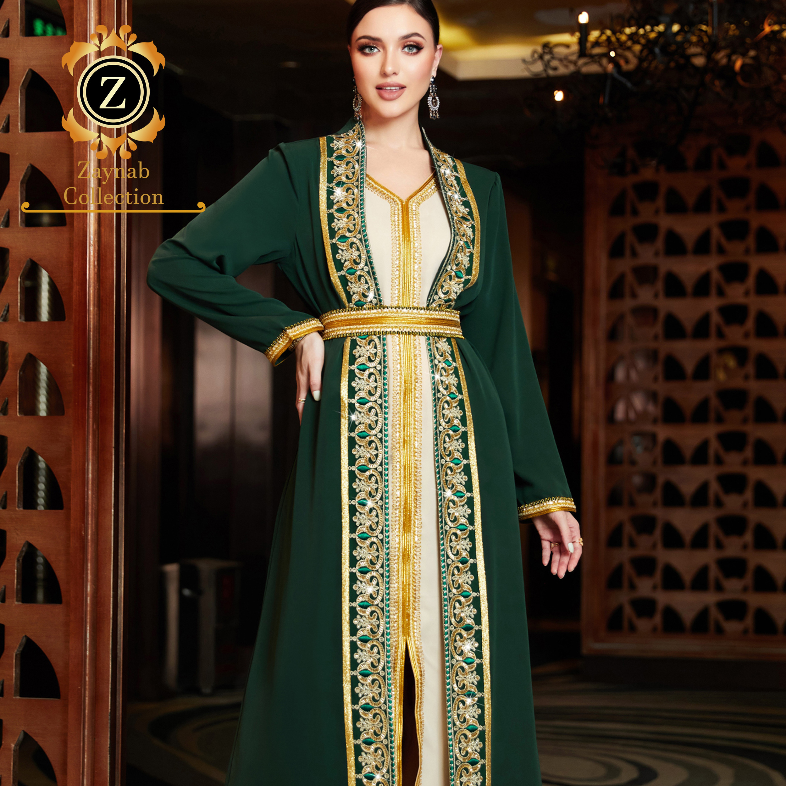 Zaynab Simple Abaya Designs Pakistan Chiffon Abaya Muslim Wedding Dress Women Muslim Dress Dubai Islamic Abaya