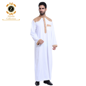 Zaynab Man Thobe Islamic Man  Homme Complet Musulman Moroccan Man Jubba Arab Fabric Thobe