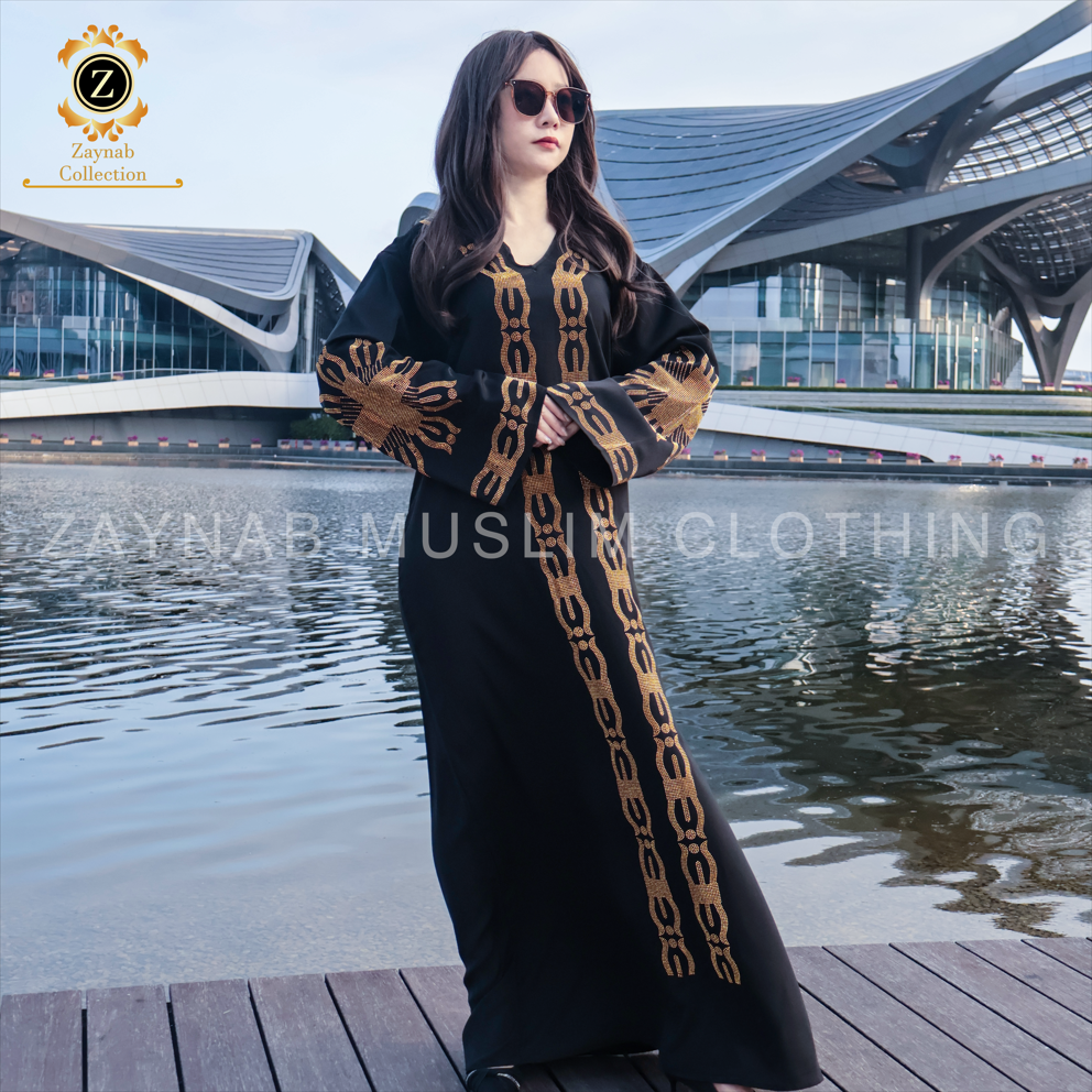 Zaynab Eid Jalabiya Hand Made Pleated Abaya Dress Turkey Designs New Arrivals Latest Dubai Abaya Women Muslim Dress Jalabiya