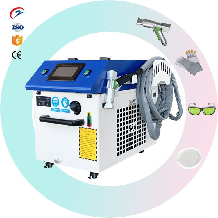 Hand Held Laser Cleaning Machine Rust Removal 300mm 2023 updated cleaning gun