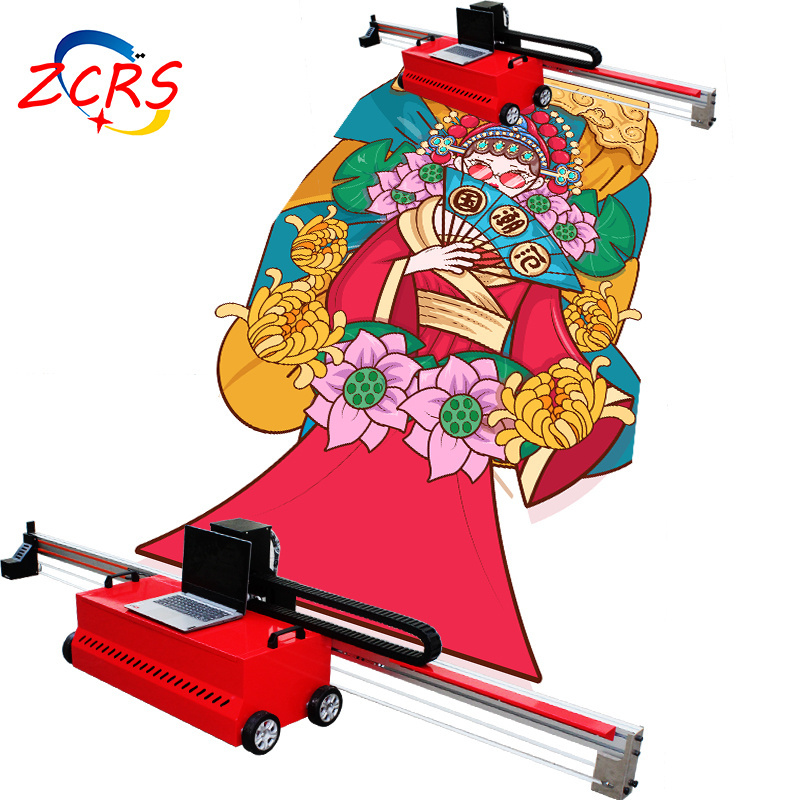 Industrial floor ground wall printer automatic printer on the wall Ceramic Glass, Wood 3D uv mural painting machine