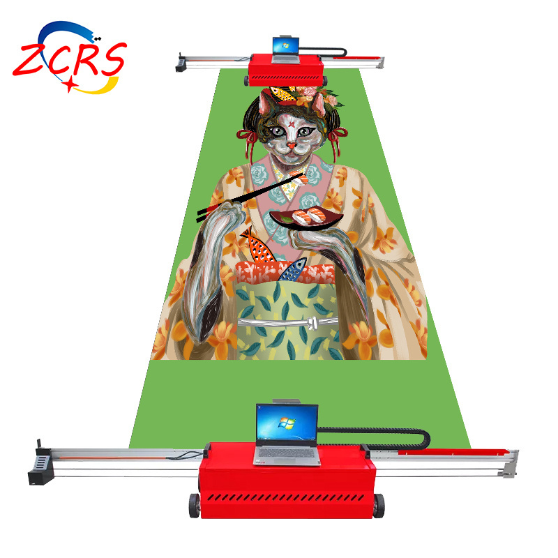 Vertical Inkjet Wall Printing Ground Floor Graffiti Spray Painter 3D Painting Machine