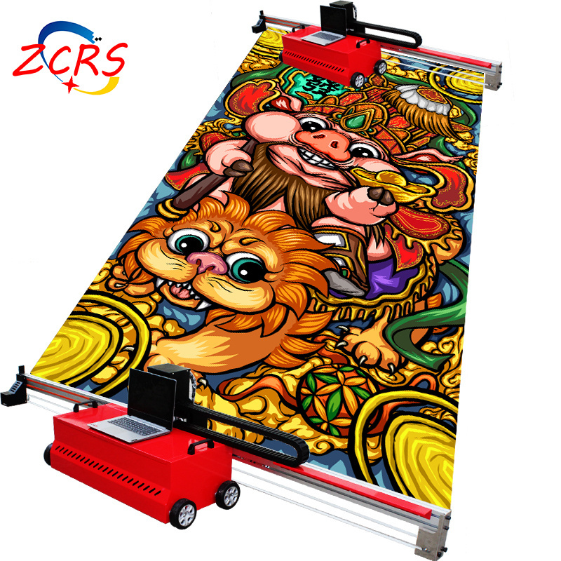 Parking Space Graffiti Painting Machine 3D Ground Painting Machine Outdoor Wall Printer Small UV Printing Full Automatic 5D 220v