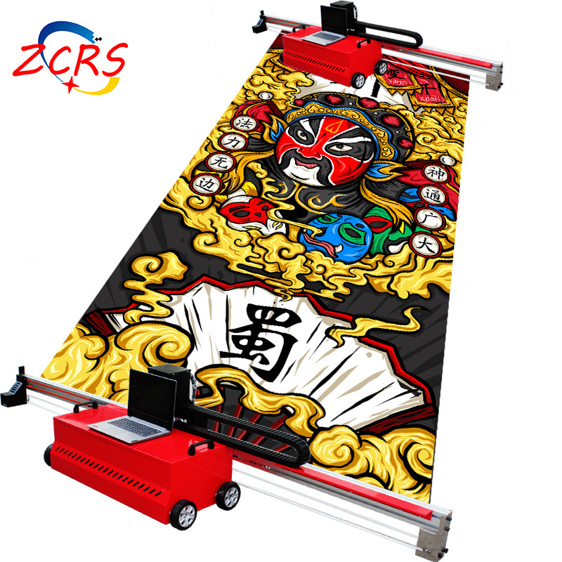 Industrial floor ground wall printer automatic printer on the wall Ceramic Glass, Wood 3D uv mural painting machine