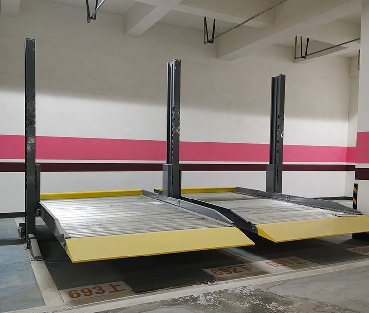 Low ceiling  2 level Car Parking Lift  / Car Elevator Parking Systems / Garage Double Deck Car Park