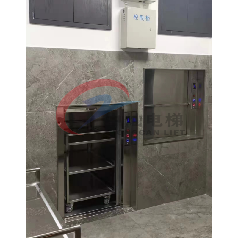 Electric hotel laundry elevator mini dumbwaiter lift 100kg restaurant kitchen small foods elevator