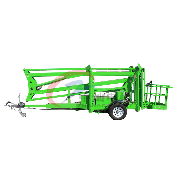 Cherry Picker truck mounted sky boom lift for sale china qiyun 8  Aerial Work Platform Man Lift Towable Articulated Boom Lift