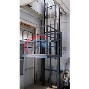 1 ton safety guide rail cargo lift platform freight elevator warehouse cargo lift for sale