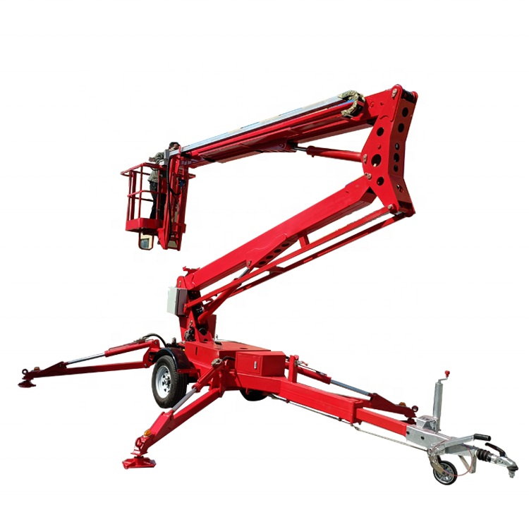 Cherry Picker Aerial Working  Platform Truck Mounted Towable Boom Lifts with factory price