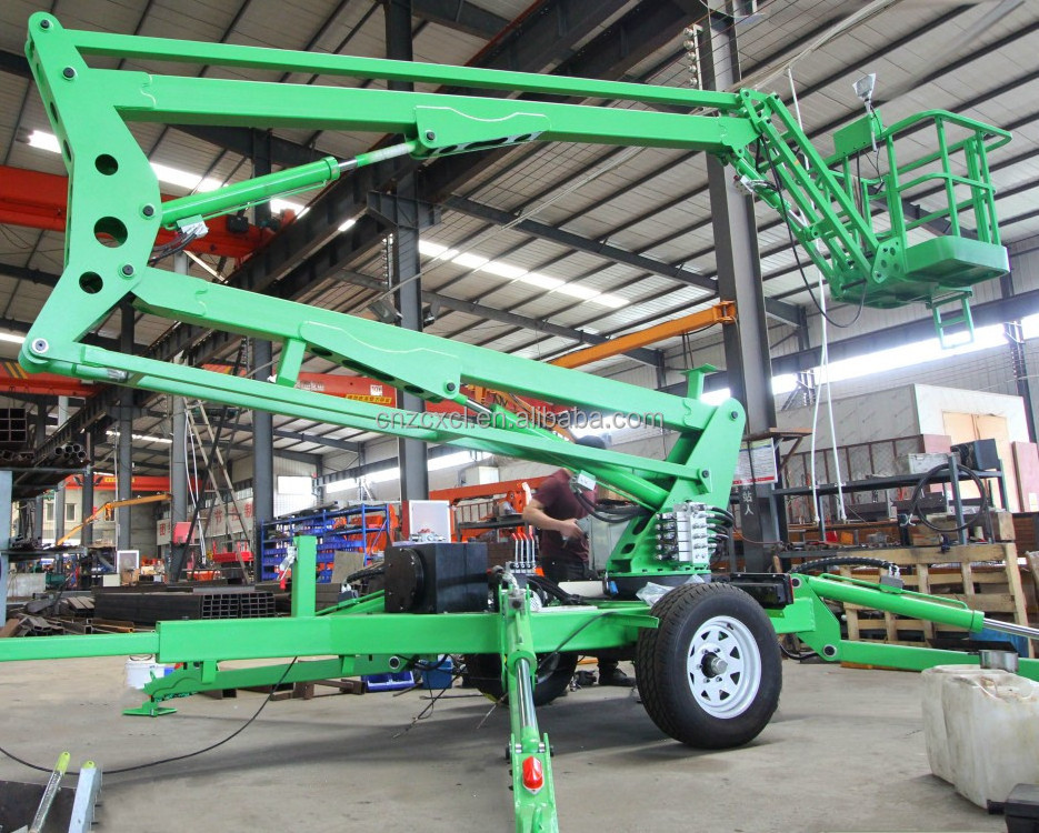 Cherry Picker Trailer mounted Spider Lift 8-20m Man Lift Towable Articulated Boom Lift For Sale