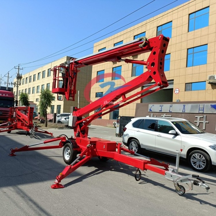 Cherry Picker Trailer mounted Spider Lift 8-20m Man Lift Towable Articulated Boom Lift For Sale