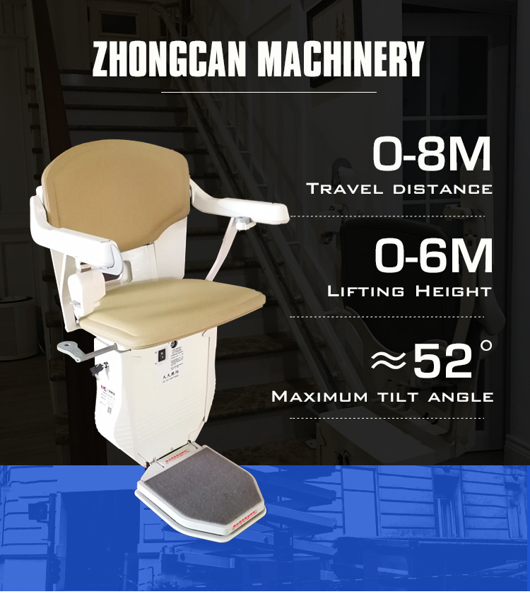 Good operation Best price  safety  electric chair stair lift for disabled elevator/mobile stair lift/automatic stair lift