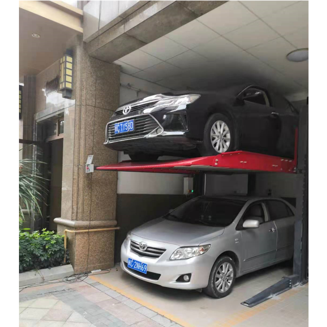 Low ceiling  2 level Car Parking Lift  / Car Elevator Parking Systems / Garage Double Deck Car Park