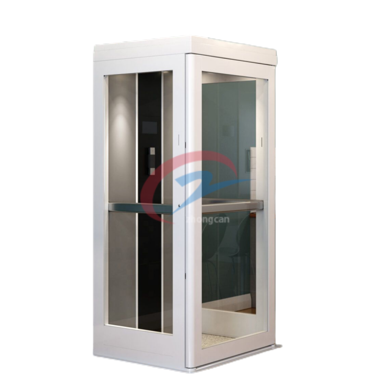 High Quality Small Enclosed Home Lifts /Low Cost Residential Panoramic Glass Elevator for 2 Person