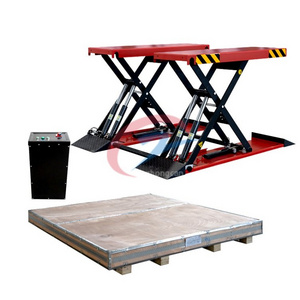 ZHONGCAN mid rise low profile ultra-thin alignment scissor car lift  auto hoist hydraulic lift