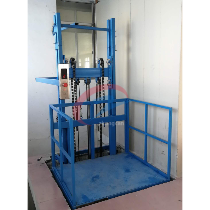 Customized Hydraulic warehouse small freight elevator goods lifting platform guide rail cargo lift elevator