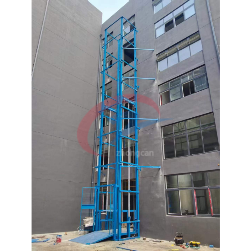 1 ton safety guide rail cargo lift platform freight elevator warehouse cargo lift for sale