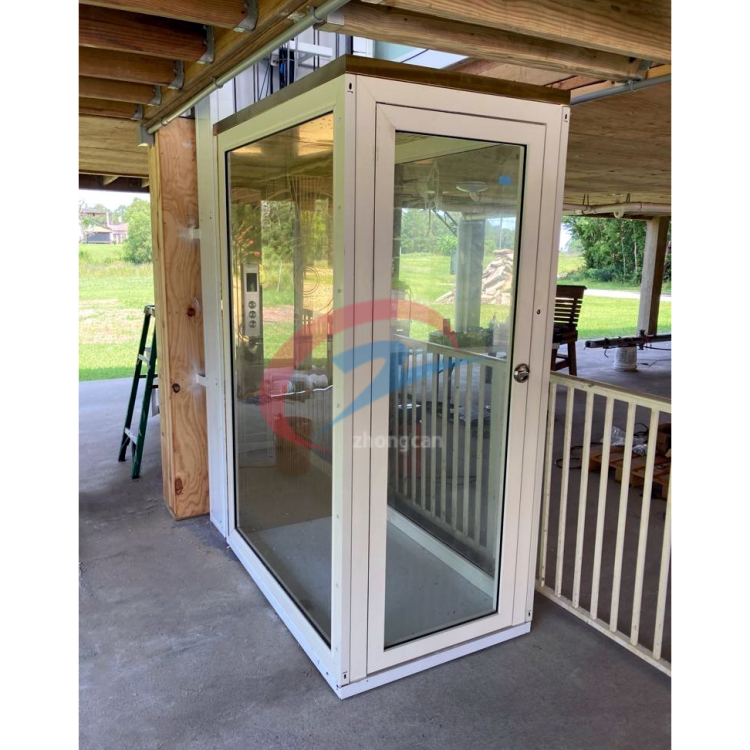 High Quality Small Enclosed Home Lifts /Low Cost Residential Panoramic Glass Elevator for 2 Person