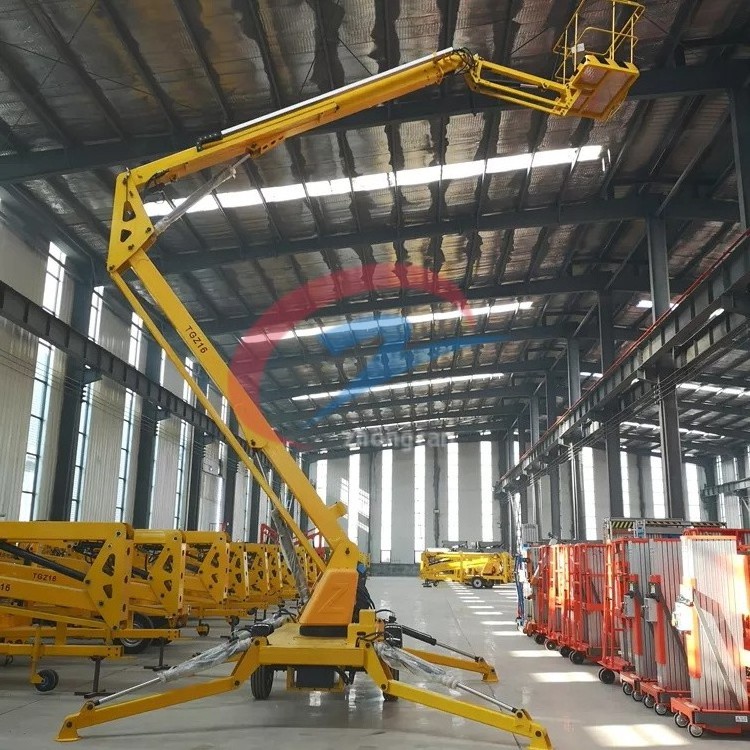 Mobile Hydraulic Folding Crank Arm Lift Aerial Work Platform with or without diesel engine