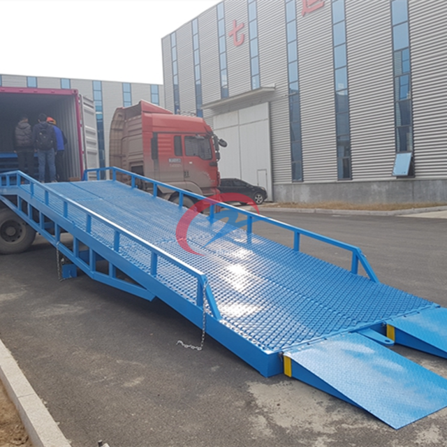 CE  approved 6-15ton mobile truck container load dock ramp hydraulic yard ramp