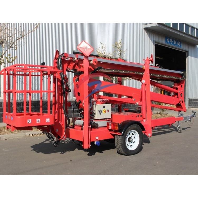 Cherry Picker Aerial Working  Platform Truck Mounted Towable Boom Lifts with factory price