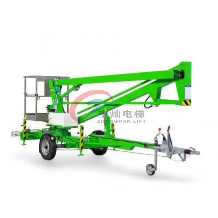 Cherry Picker truck mounted sky boom lift for sale china qiyun 8  Aerial Work Platform Man Lift Towable Articulated Boom Lift